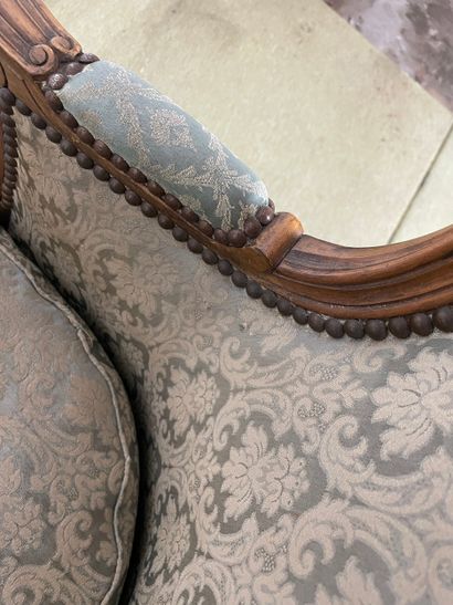 Paire de bergères de style Louis XV (début...