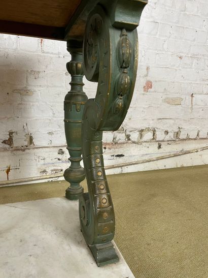 Console à plateau de marbre - Style Renaissance,...