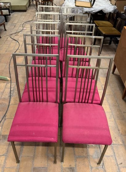 Suite de 10 chaises en métal - vers 1980/2000
Chaises...
