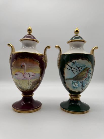 Caverswall China Co. Ltd - Paire de vases...