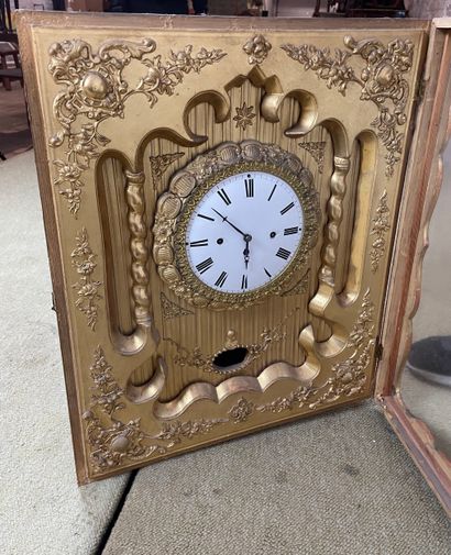 Rahmenuhr (horloge-cadre) de style Biedermeier...