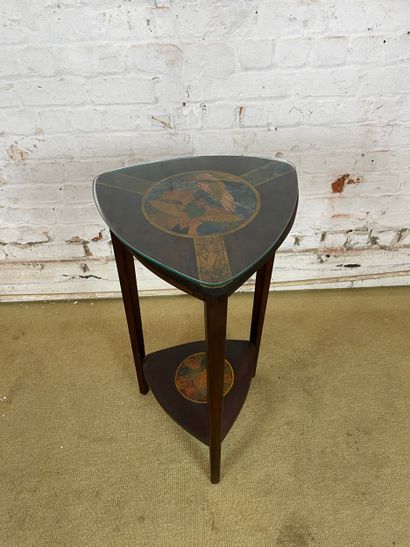 Table d’appoint tripode - Plateau marqueté...