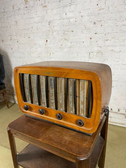 Orion - Poste de radio vintage en bois (Hongrie,...