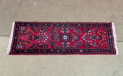 Hamadan-style corridor carpet with floral...