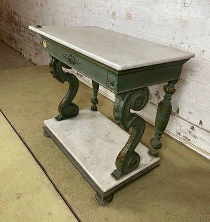 Console à plateau de marbre - Style Renaissance,...