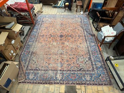 Very large Kachan / Isfahan carpet with floral...