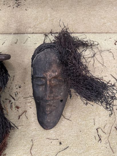 Two ethnographic masks - Africa (attributed...