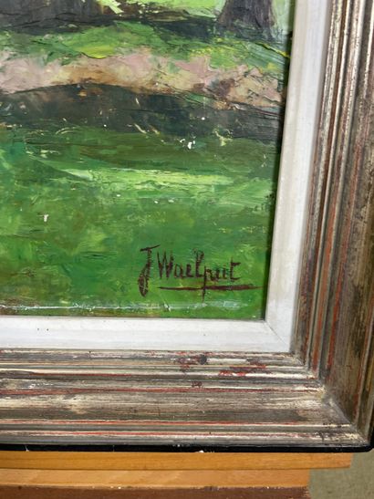 Jeanne Waelput (1891-?) - Village arboré
Huile...