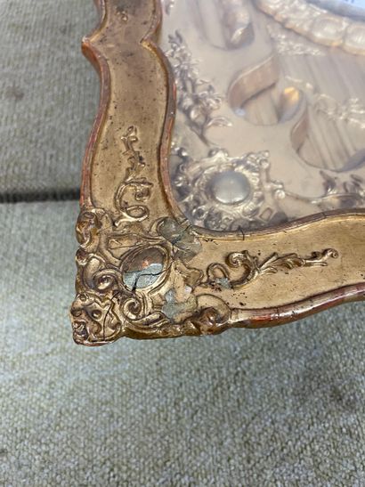 Rahmenuhr (horloge-cadre) de style Biedermeier...