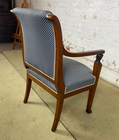 Fauteuil de style Empire 
Fauteuil en bois,...