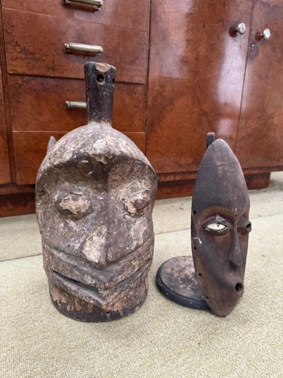 Two ethnographic masks - Africa 
Set of two...