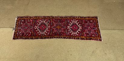 Geometrically decorated wool carpet, Gharajeh...
