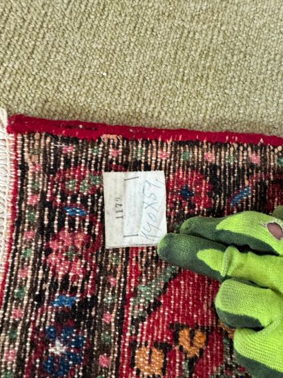 Hamadan-style corridor carpet with floral...