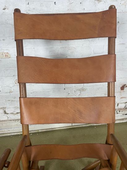 Fauteuil pliant à bascule de style campagne...
