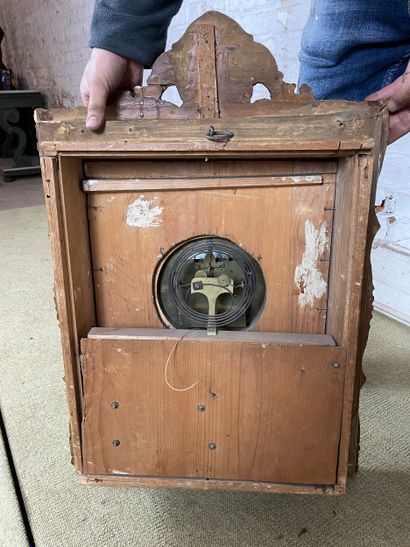 Rahmenuhr (horloge-cadre) de style Biedermeier...