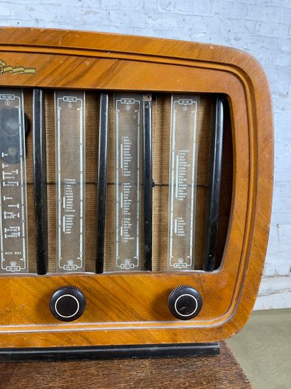 Orion - Poste de radio vintage en bois (Hongrie,...