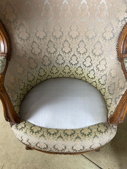 Paire de bergères de style Louis XV (début...