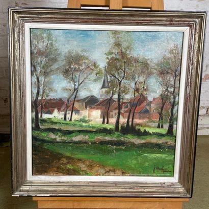 Jeanne Waelput (1891-?) - Village arboré
Huile...