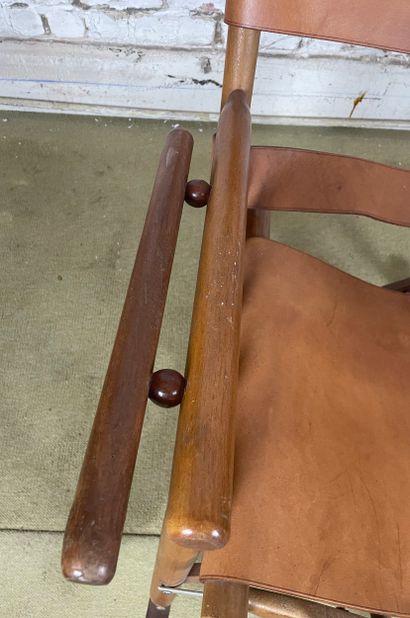 Fauteuil pliant à bascule de style campagne...