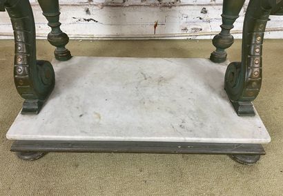 Console à plateau de marbre - Style Renaissance,...