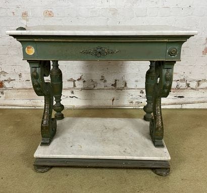 Console à plateau de marbre - Style Renaissance,...