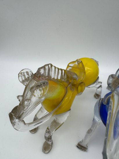 Lot de sujets animaliers en verre (dont Murano)
Ensemble...