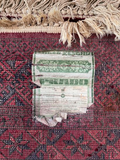 Bokhara-type corridor rug with geometric...