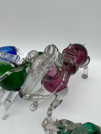 Lot de sujets animaliers en verre (dont Murano)
Ensemble...