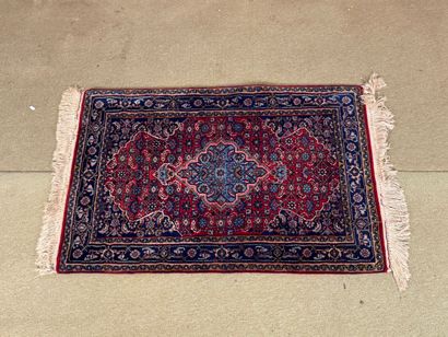 Wool carpet with floral decoration, in the...