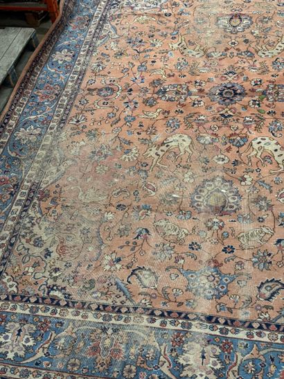 Very large Kachan / Isfahan carpet with floral...