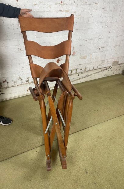 Fauteuil pliant à bascule de style campagne...