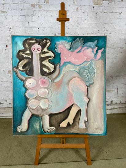 Marianne Dock - Expressive composition (1971)
Oil...