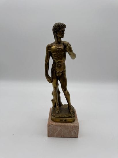 David statue in copper alloy on marble base
Sculpture...