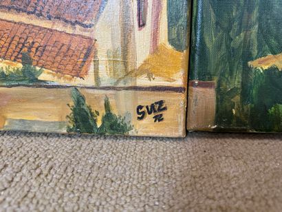 SUZ - Village landscape with mountains (diptych)
Oil...