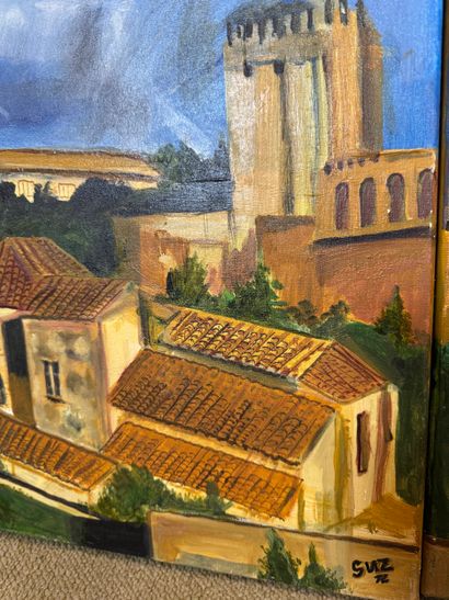 SUZ - Village landscape with mountains (diptych)
Oil...