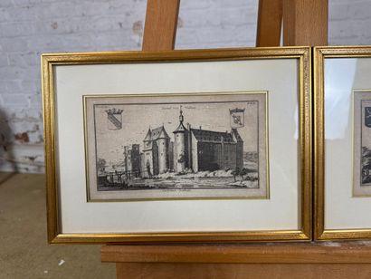Suite of 2 engravings - Kasteel van Walhain...
