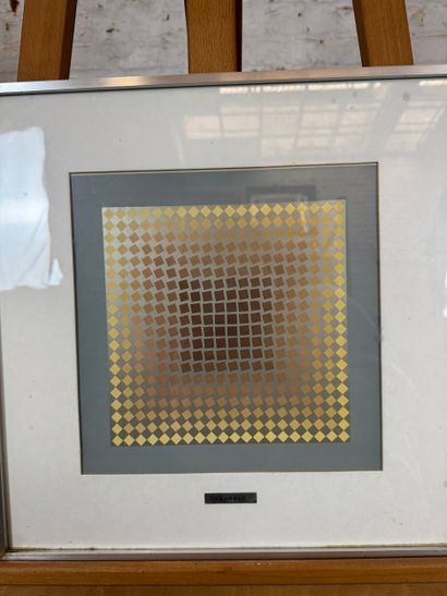 After Victor Vasarely (1906-1997) - Cubic...