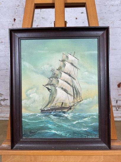 Bruno - Sailboat at sea
Oil on canvas depicting...