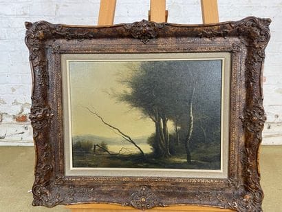 H. Deschamps (circa 1880-1920) - Lakescape
Oil...