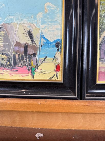 Y. Piwel - African houses
Suite of two paintings...