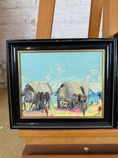 Y. Piwel - African houses
Suite of two paintings...