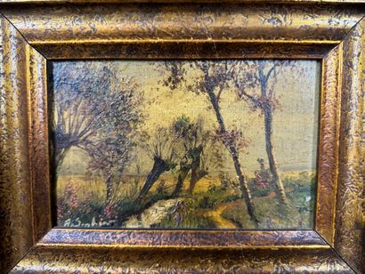 Suite of 2 landscapes
Two oils on canvas...