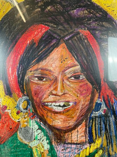 Marianne Dock - Tibetan woman, 1992
Pastel...