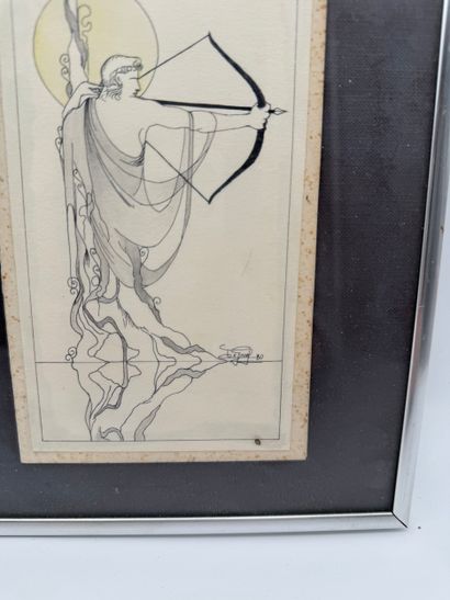 Jo Groej - Apollo and Cat (2 drawings)
Set...