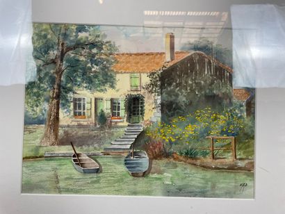 Michel Adam - House by the water
Watercolor...