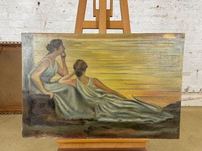 After Soir antique by Alphonse Osbert.
Oil...