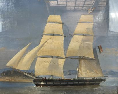 Sailboat at sea - 1853
Oil on canvas depicting...