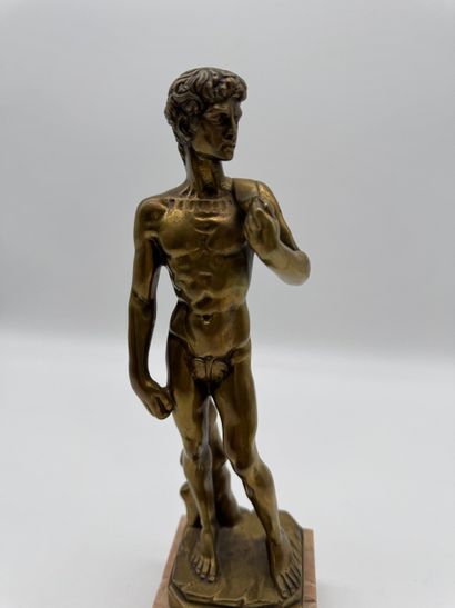 David statue in copper alloy on marble base
Sculpture...