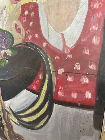 Marianne Dock - Woman with hat and black...