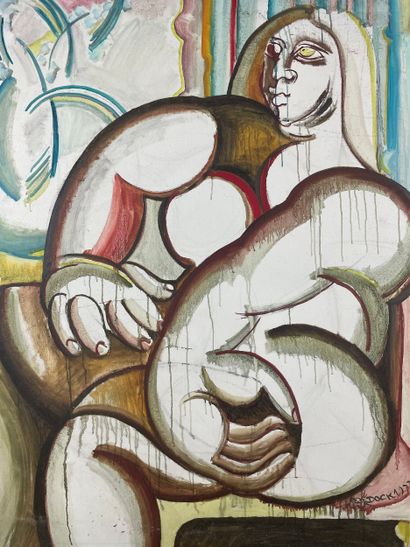Marianne Dock - Composition with figures
Oil...